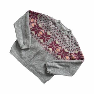 Vintage 90s Woolrich Knit Lambswool Sweater – Fair Isle Pattern